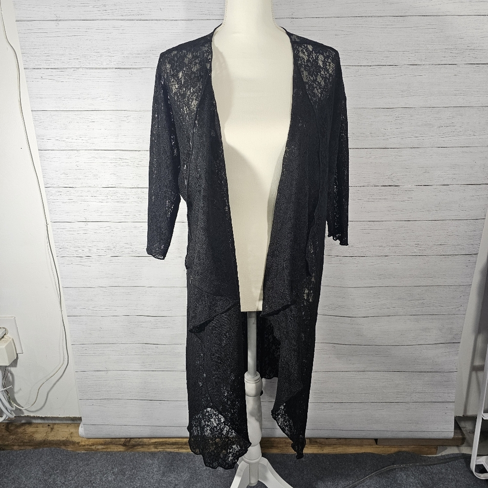 Black Lace Kimono Size M